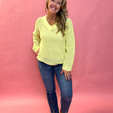 Kiami Crochet Sweater in Lime Green