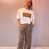 Def Leppard Leopard Print Oversized Graphic Tee
