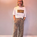 Def Leppard Leopard Print Oversized Graphic Tee