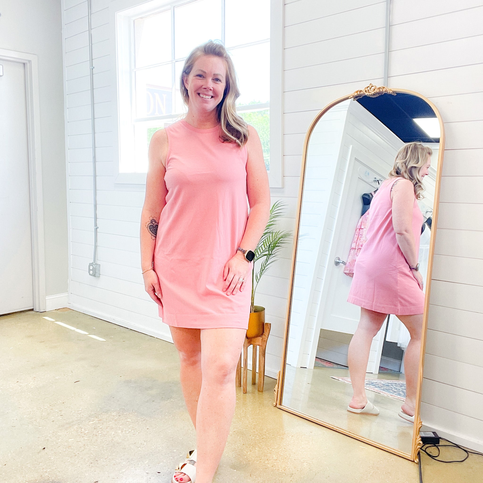 Sloan Tank Dress in Pink