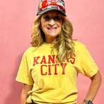 Kansas City Vintage Block Graphic Tee in Mustard