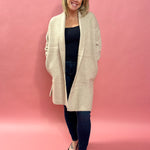 Fraser Long Sweater Coat in Taupe