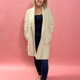 Fraser Long Sweater Coat in Taupe