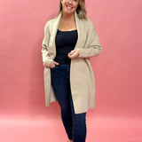 Fraser Long Sweater Coat in Taupe