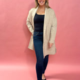 Fraser Long Sweater Coat in Taupe