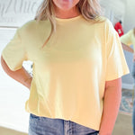 The Madison Oversized Boyfriend Tee in Yellow