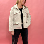 Bundle Up Teddy Coat in Ivory