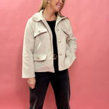 Bundle Up Teddy Coat in Ivory