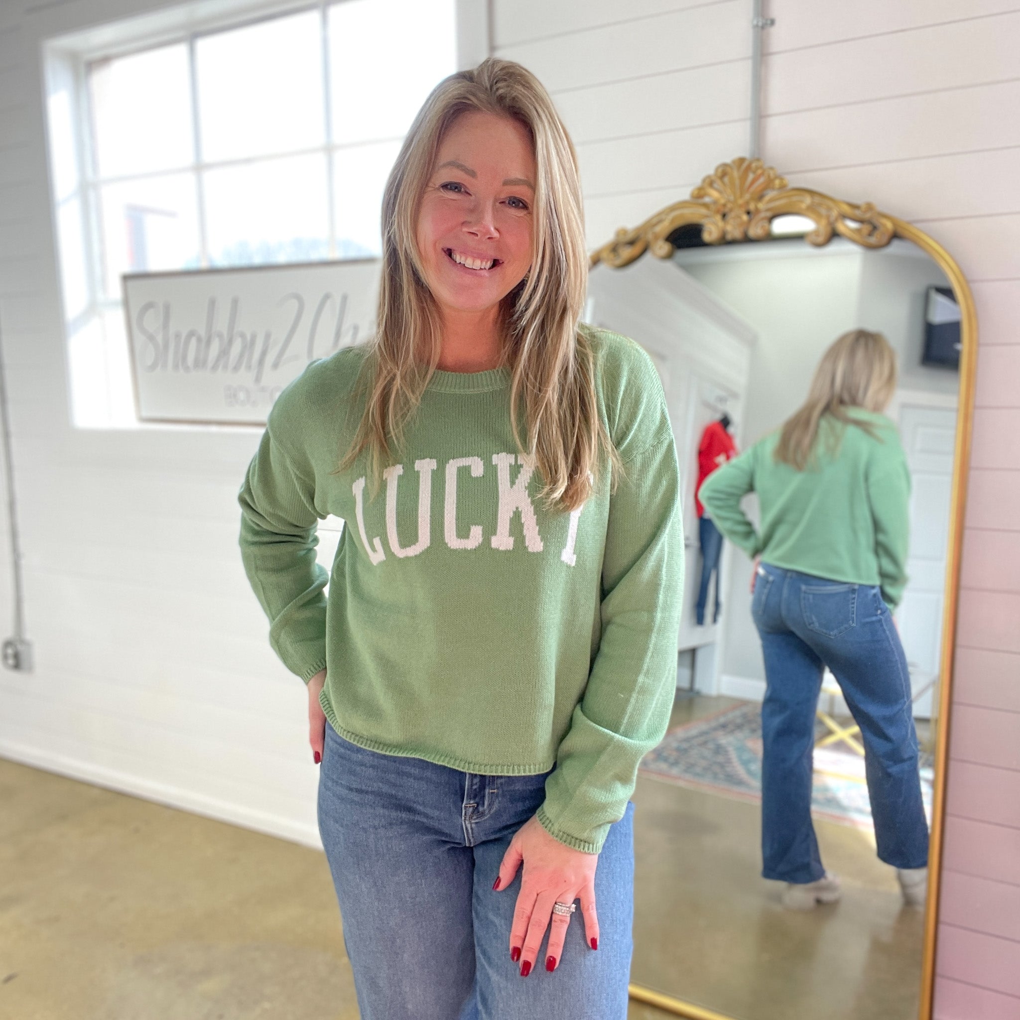 Cooper Lucky Sweater in Green