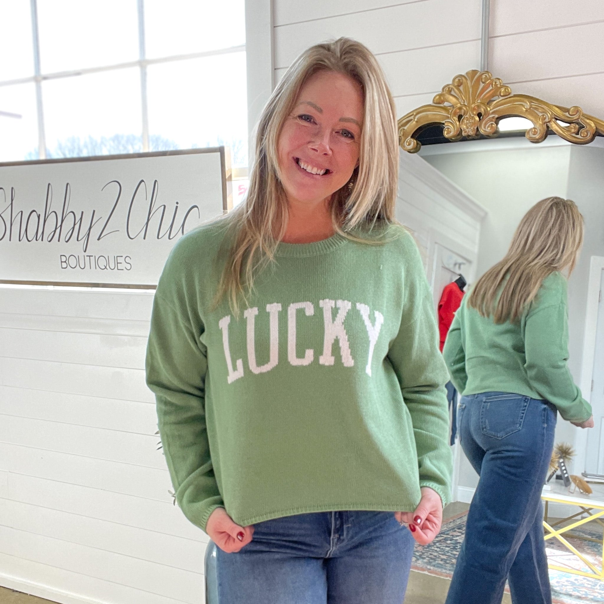 Cooper Lucky Sweater in Green