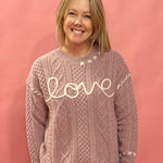 In Love Sweater in Pale Pink