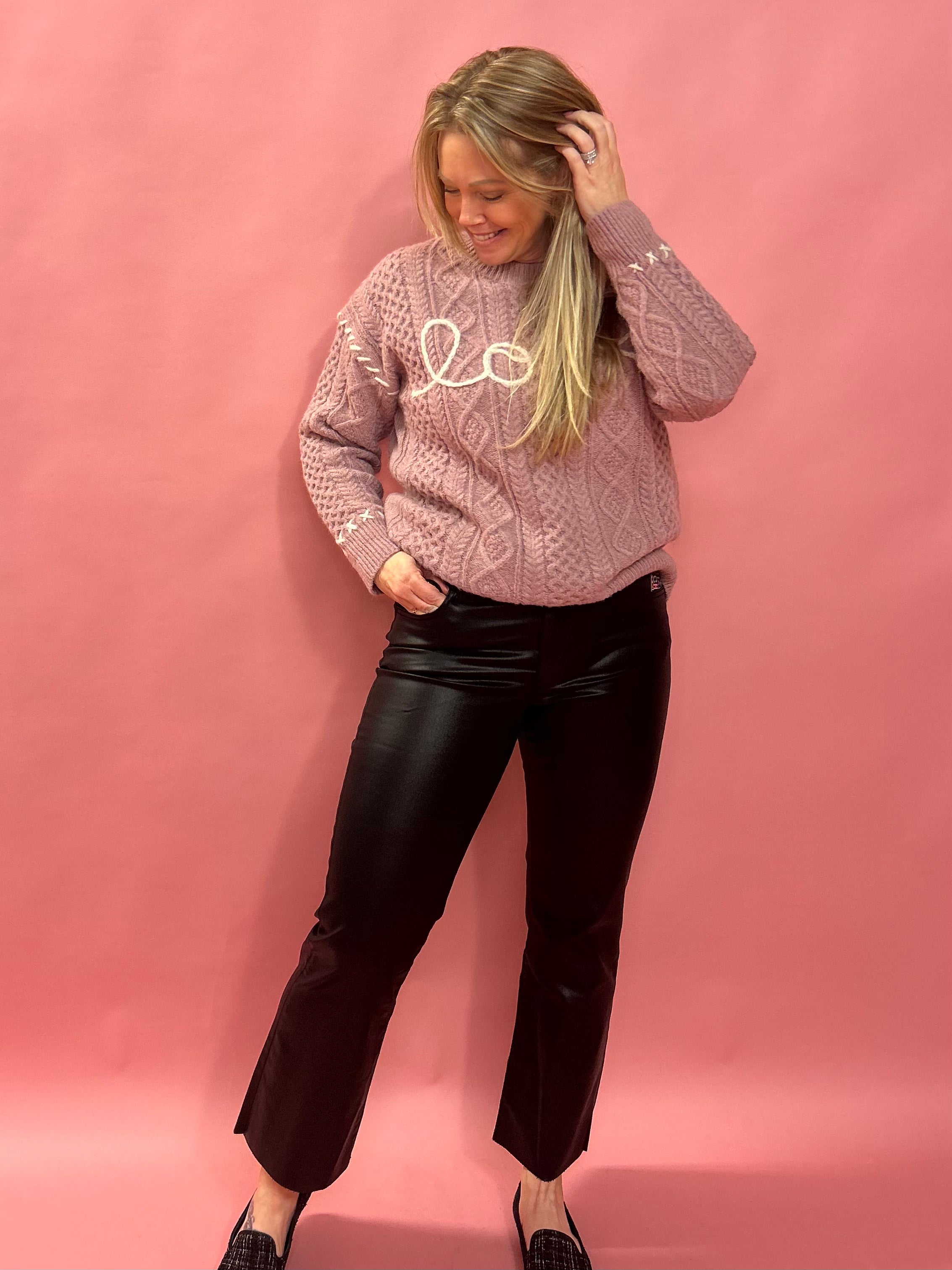 In Love Sweater in Pale Pink