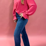 With You Pink Long Sleeve Blouse