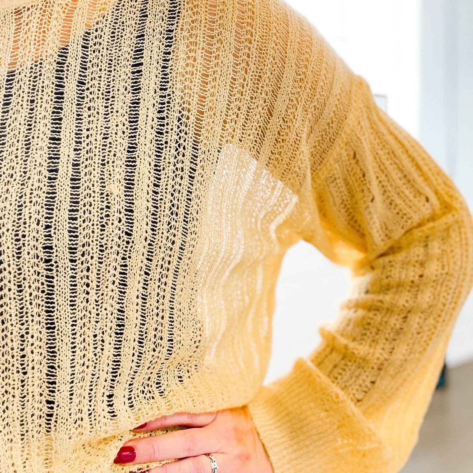 Larissa Loose Knit Sweater in Pineapple