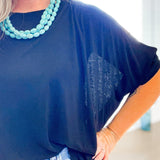 Cadence Dolman Sleeve Top in Black