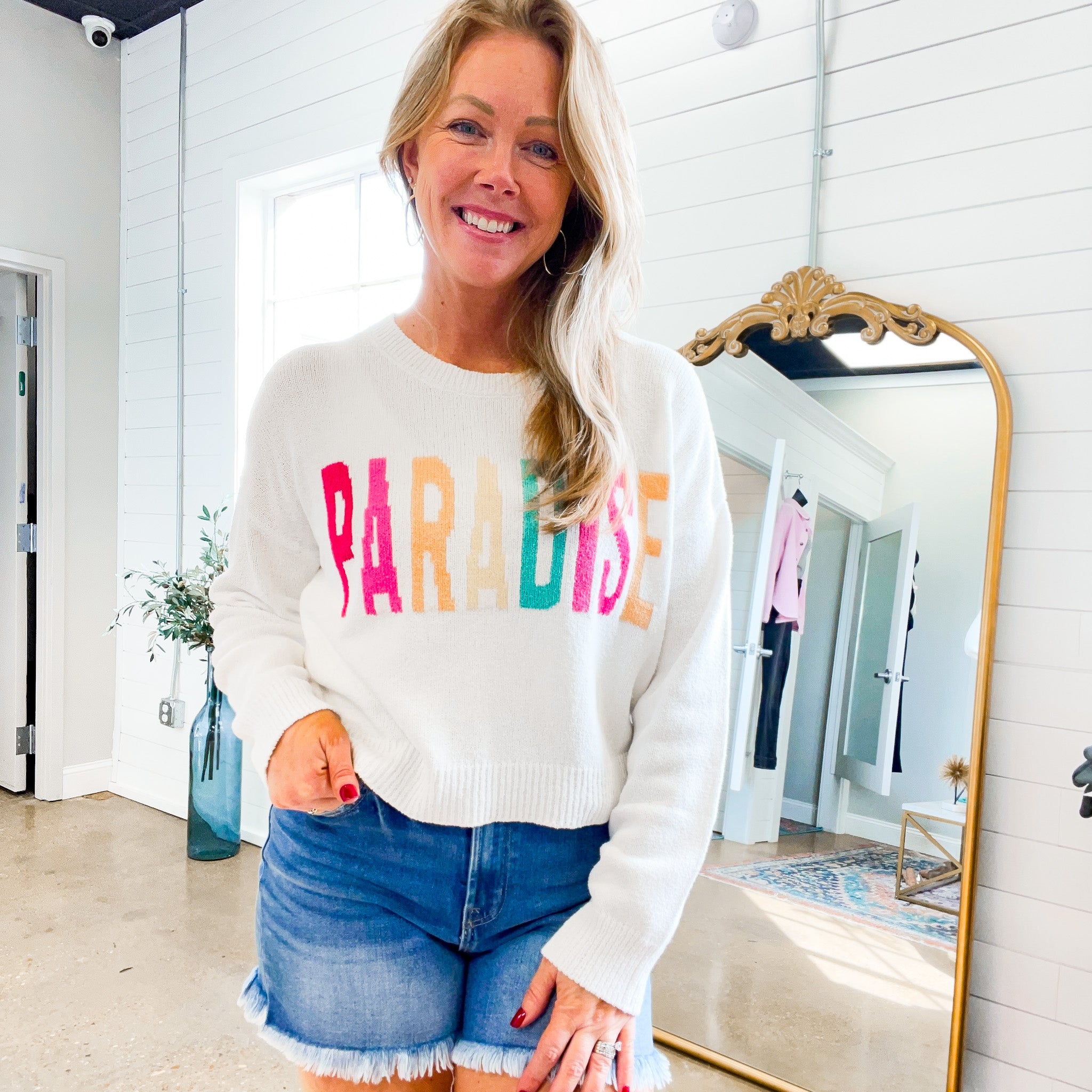 Paradise Sweater in White