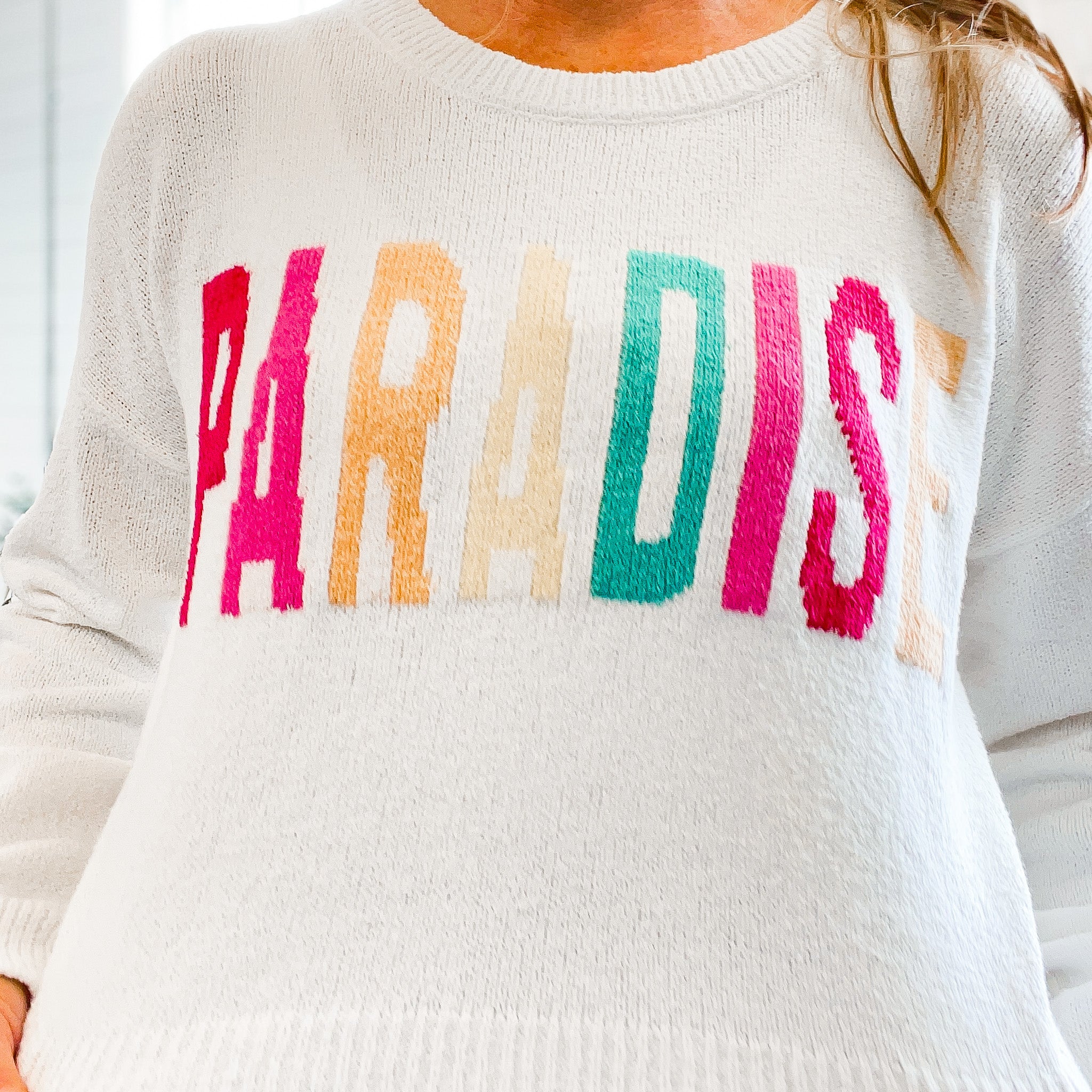 Paradise Sweater in White