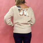 Easy Does It V-Neck Sweater in Khaki