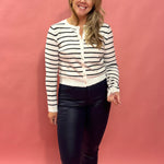 Fall in Line Striped Cardigan