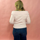 Where Love Lies Off The Shoulder Ribbed Sweater in Pink