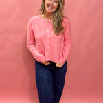 Medina Cardigan in Disco Pink