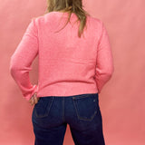 Medina Cardigan in Disco Pink