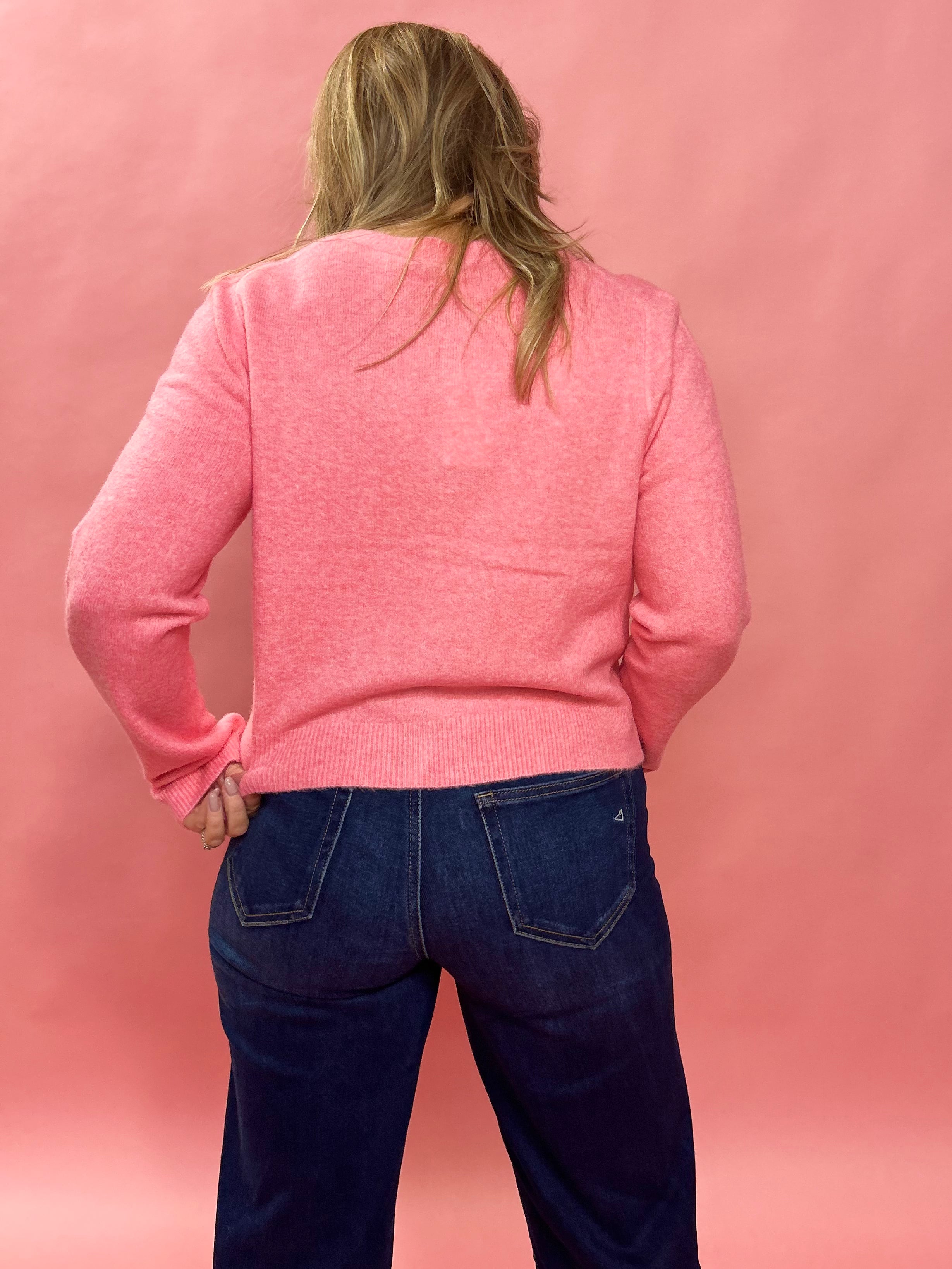 Medina Cardigan in Disco Pink