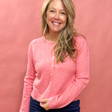 Medina Cardigan in Disco Pink