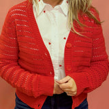 Romance Cardigan in Cherry