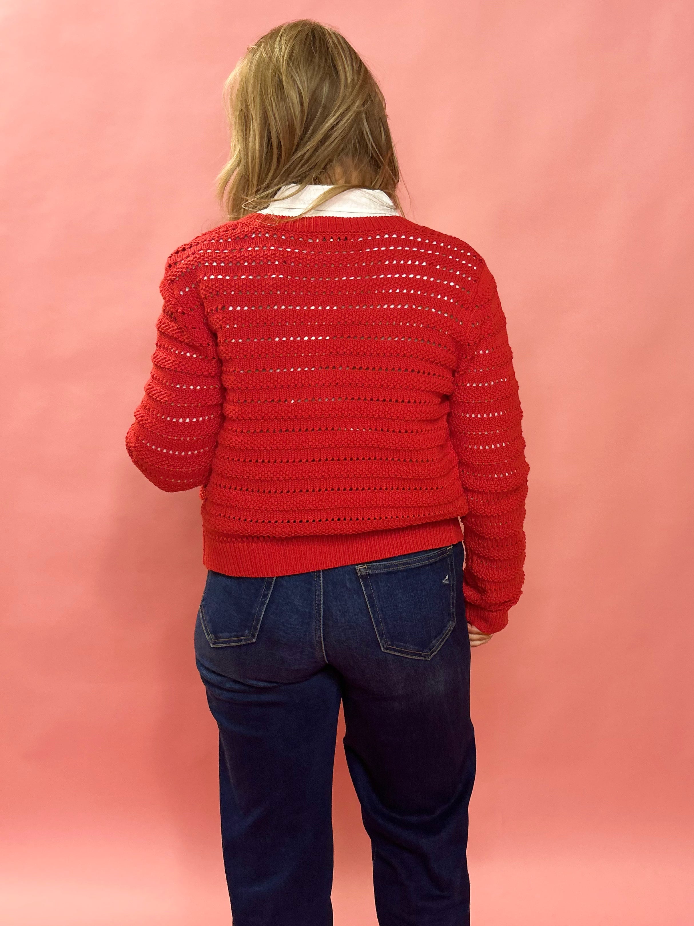 Romance Cardigan in Cherry