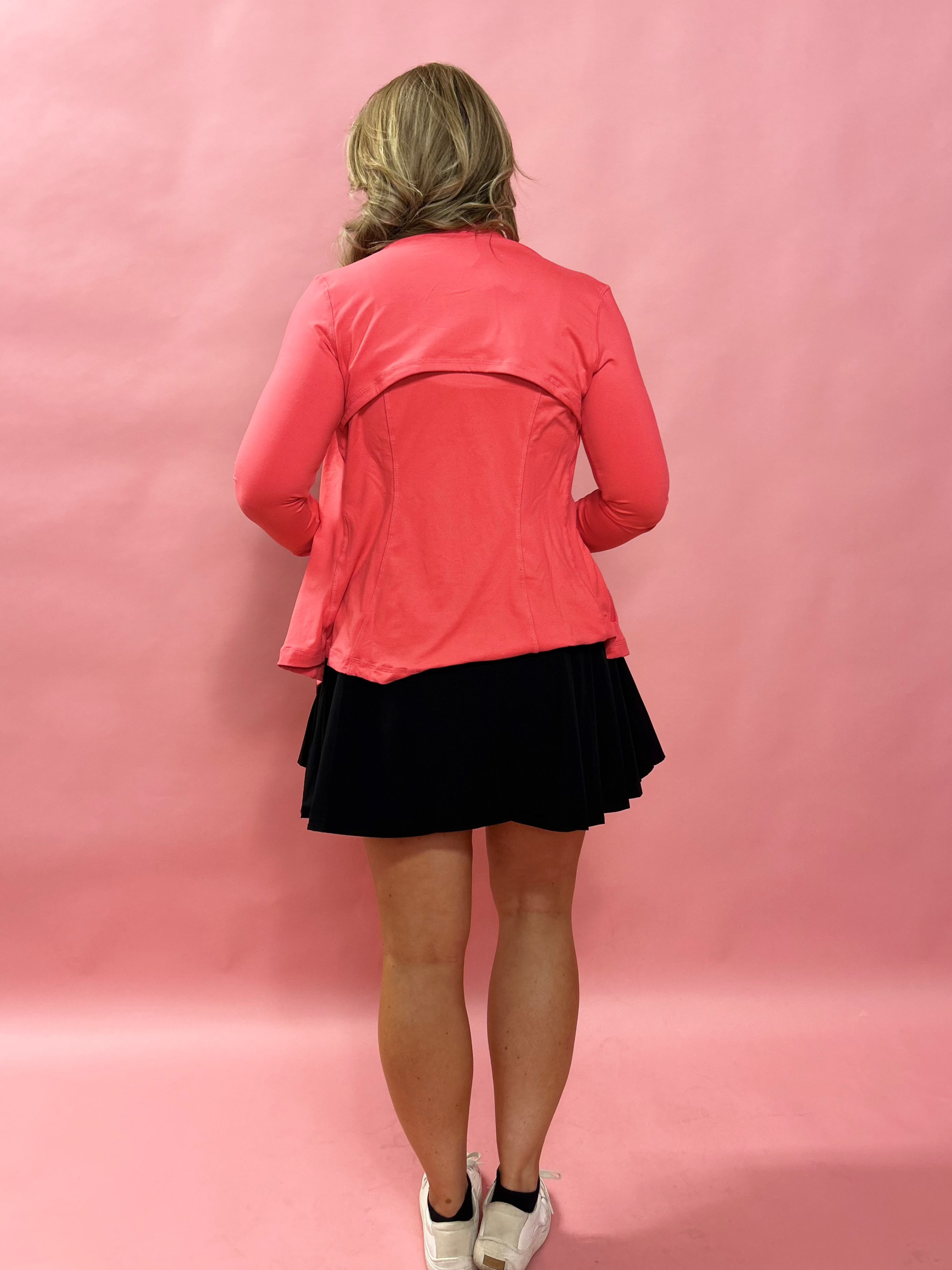 Move in Style: Butter Soft Flamingo Pink Full-Zip Jacket in Pink