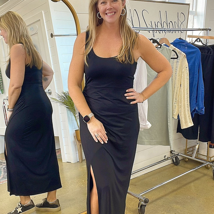 Melbourne Midi Dress in Black