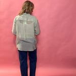 The Harper Button Down Long Sleeve Shirt Top in Sage Green