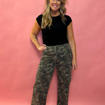 Jodi Camo High Rise Wide Leg Pant