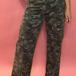 Jodi Camo High Rise Wide Leg Pant