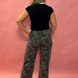 Jodi Camo High Rise Wide Leg Pant