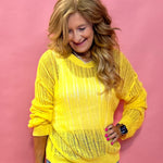 Larissa Loose Knit Sweater in Pineapple