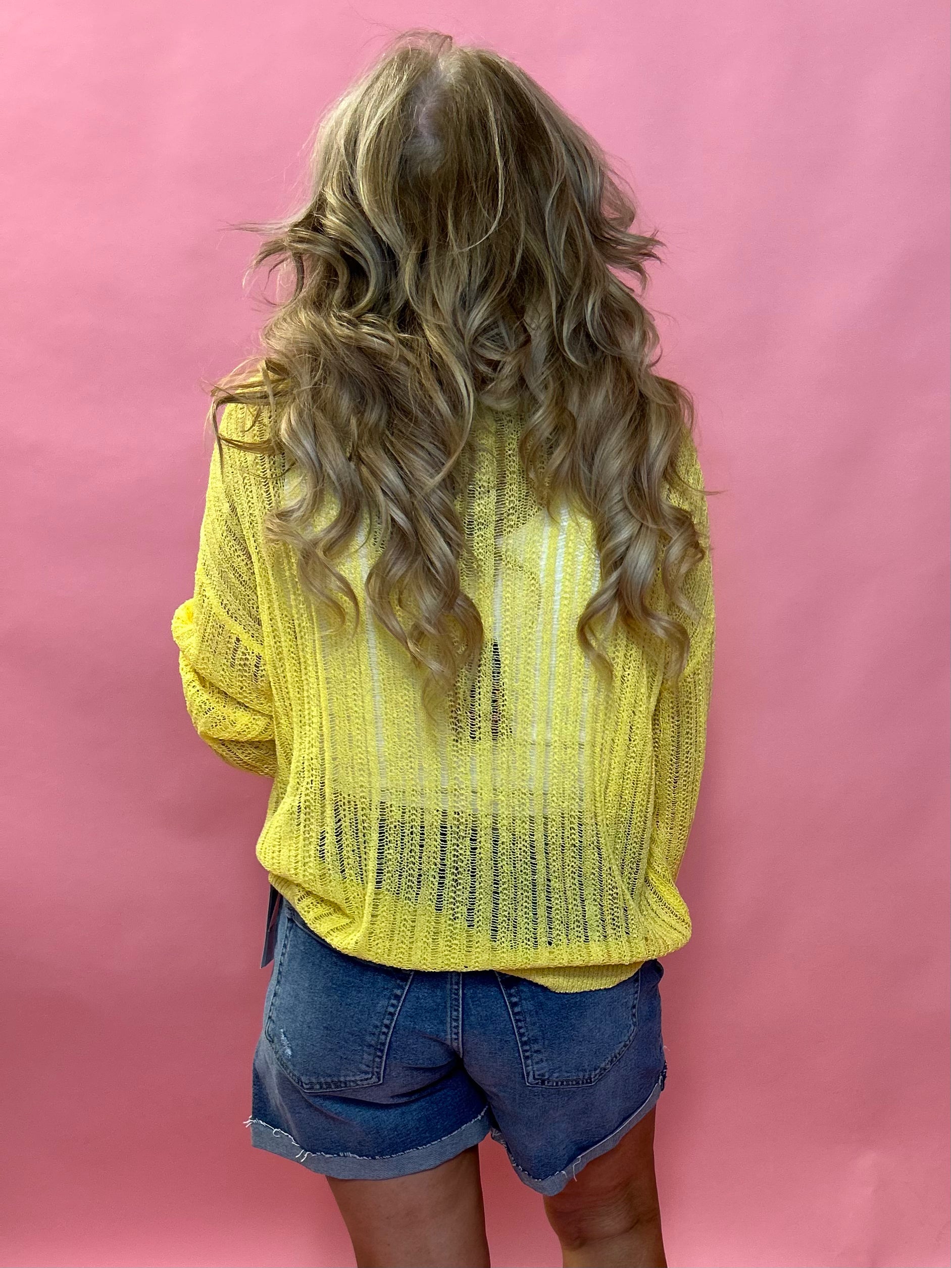 Larissa Loose Knit Sweater in Pineapple