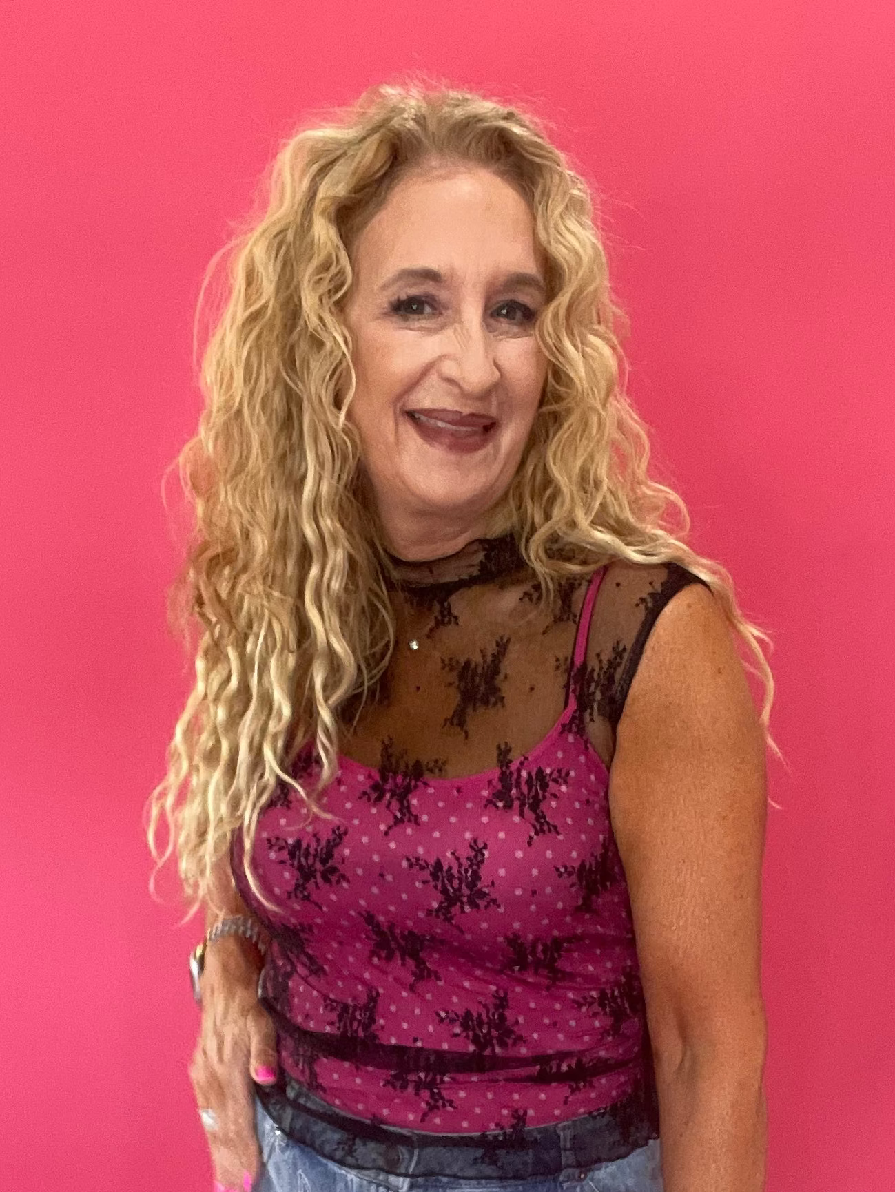 In Full Bloom Floral Lace Muscle Top in Black