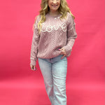 In Love Sweater in Pale Pink