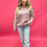 In Love Sweater in Pale Pink