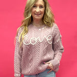 In Love Sweater in Pale Pink
