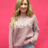 In Love Sweater in Pale Pink