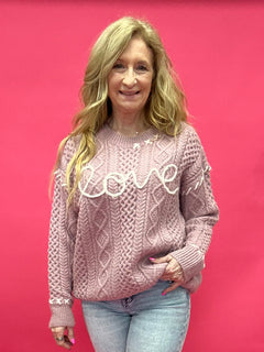In Love Sweater in Pale Pink