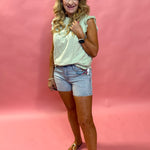 Jane High Rise Denim Short in Charity