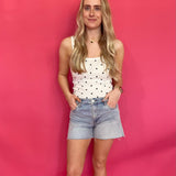 Jane High Rise Long Short with Raw Hem in Deep Vintage - Shabby 2 Chic Boutiques