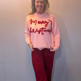 Jean Velveteen High Rise Flare in Red