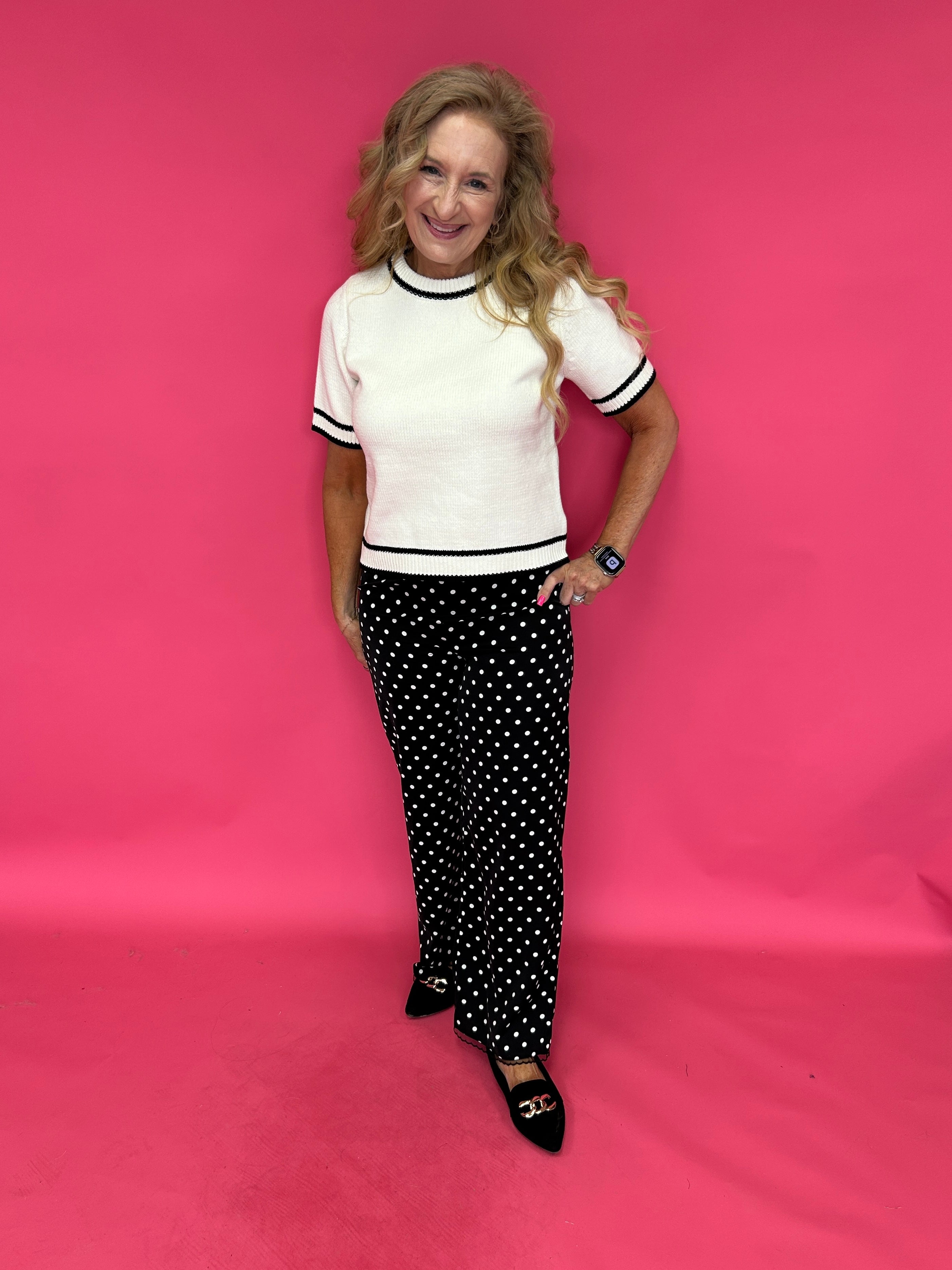 Jemma Polka Dot Satin Pants - Shabby 2 Chic Boutiques