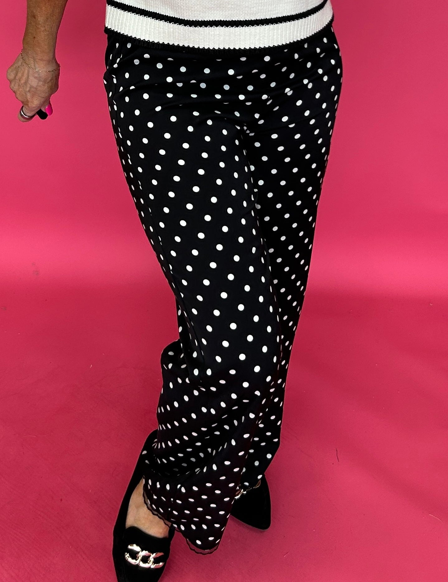 Jemma Polka Dot Satin Pants - Shabby 2 Chic Boutiques
