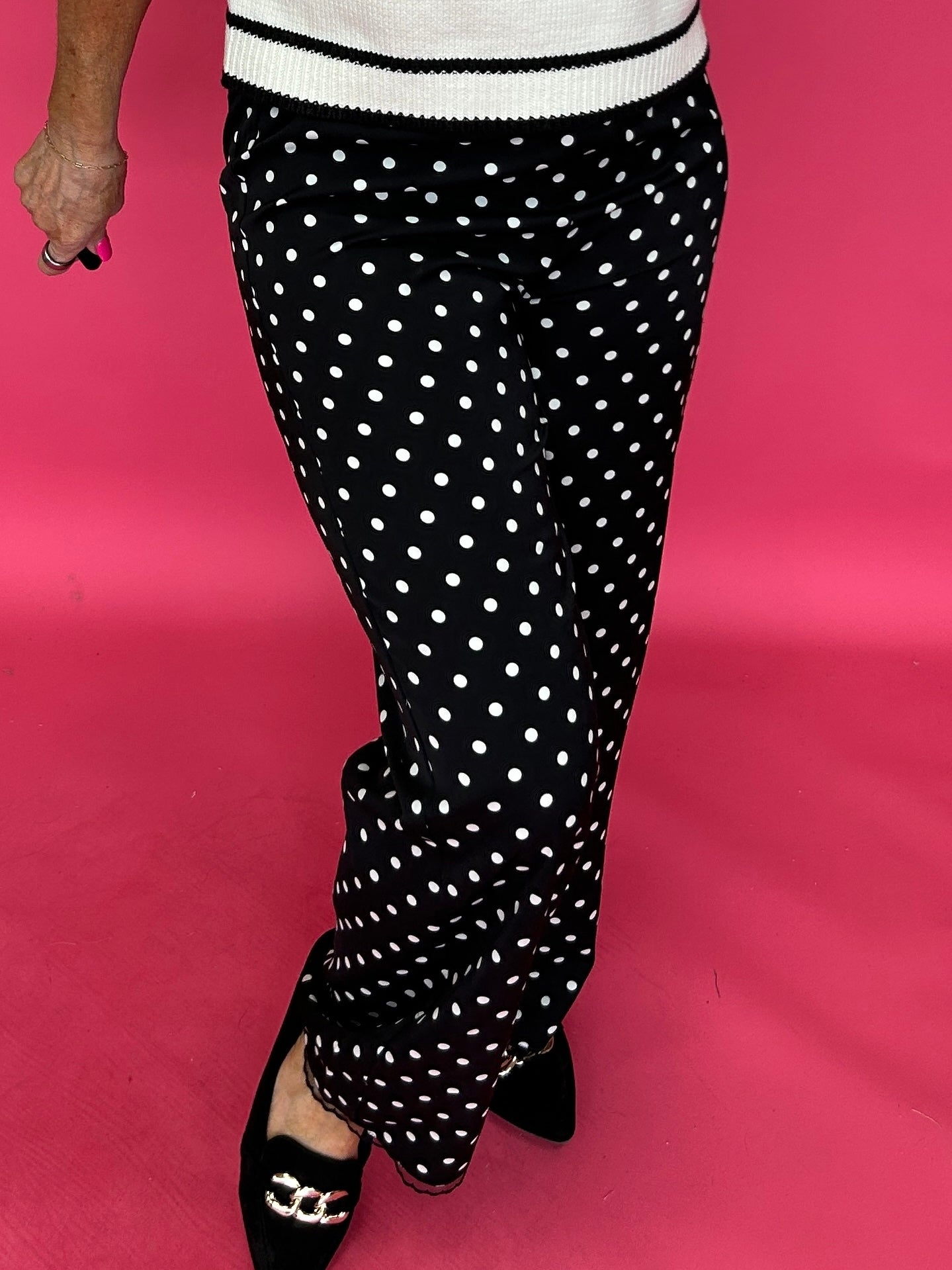 Jemma Polka Dot Satin Pants - Shabby 2 Chic Boutiques